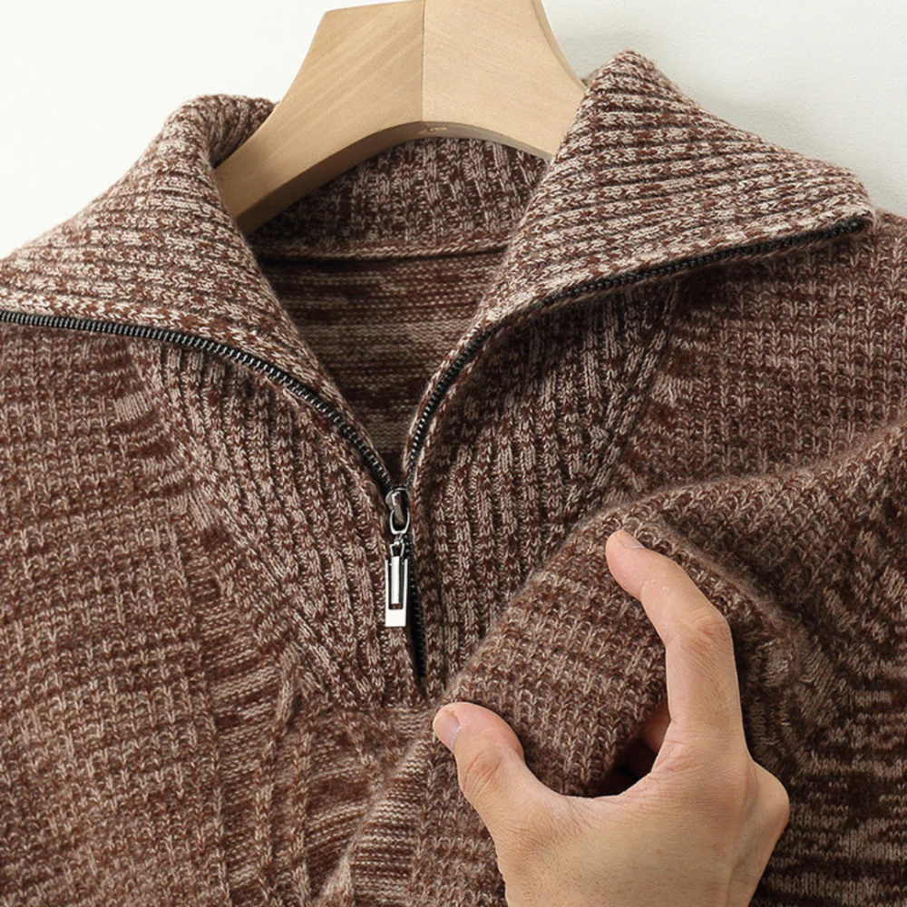 Taranto Merino Wol Zip Sweater