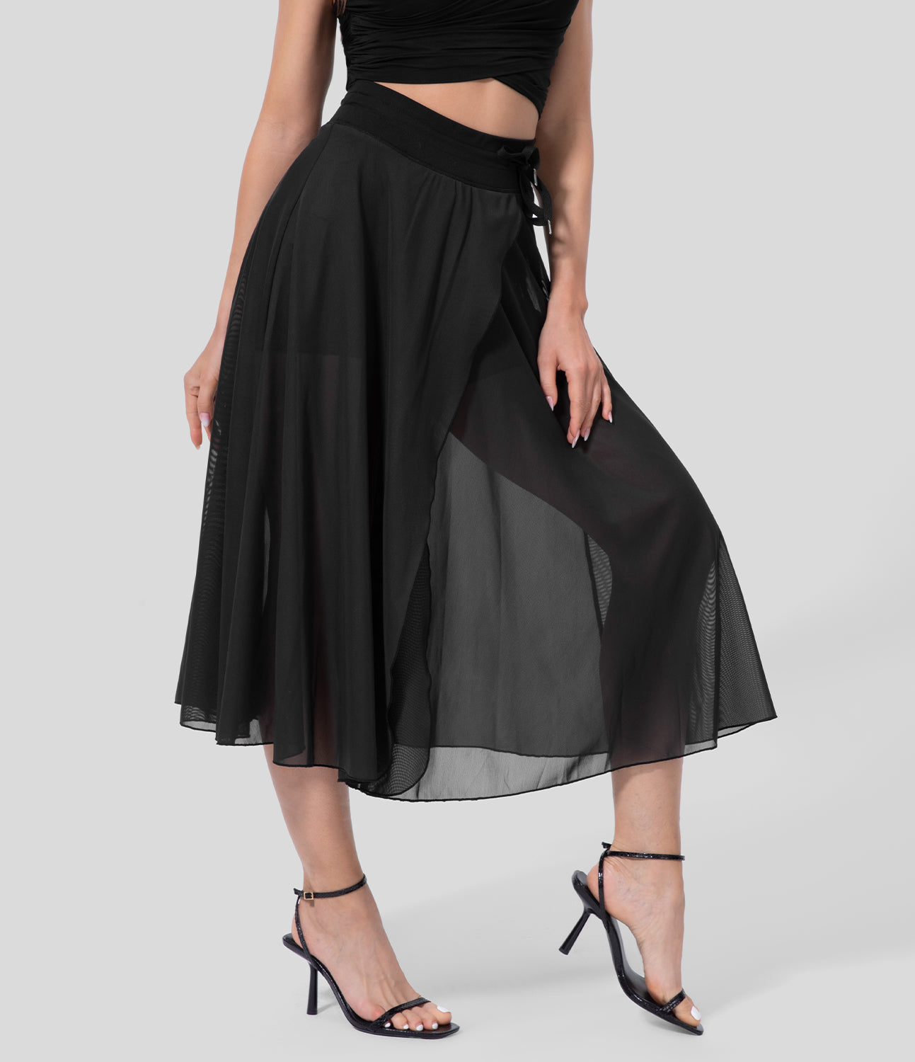 2-in-1 rok met hoge taille