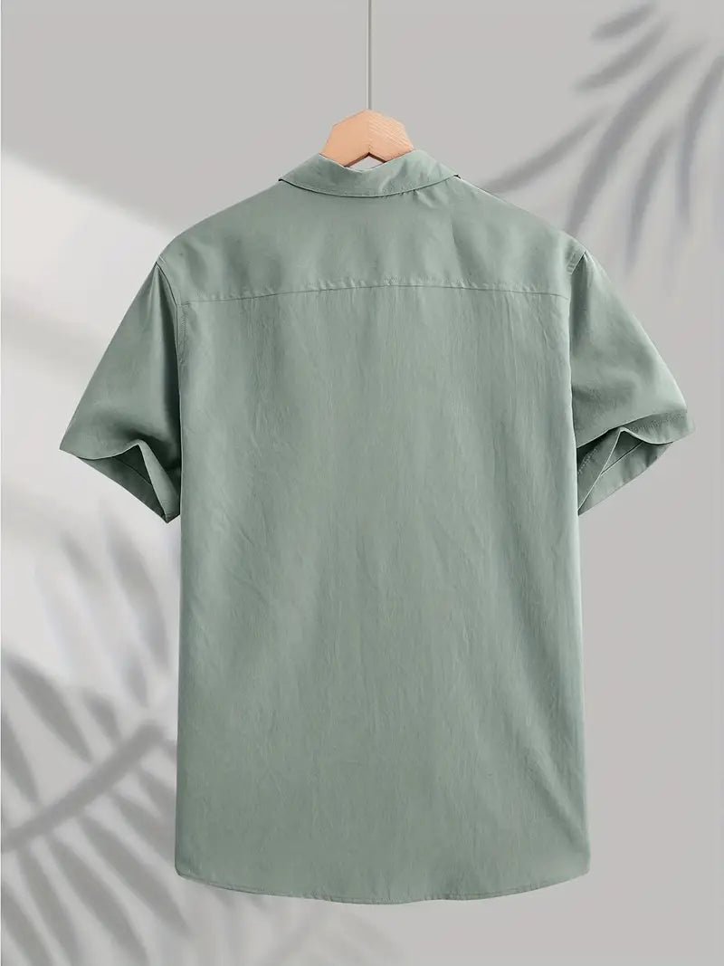 Casual Katoenen Shirt Met Korte Mouwen