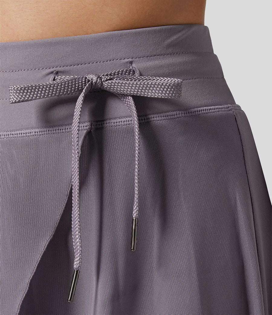 2-in-1 rok met hoge taille