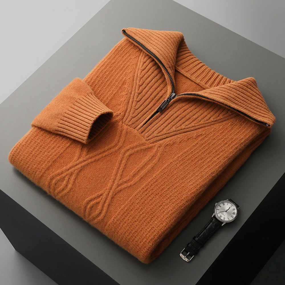 Taranto Merino Wol Zip Sweater