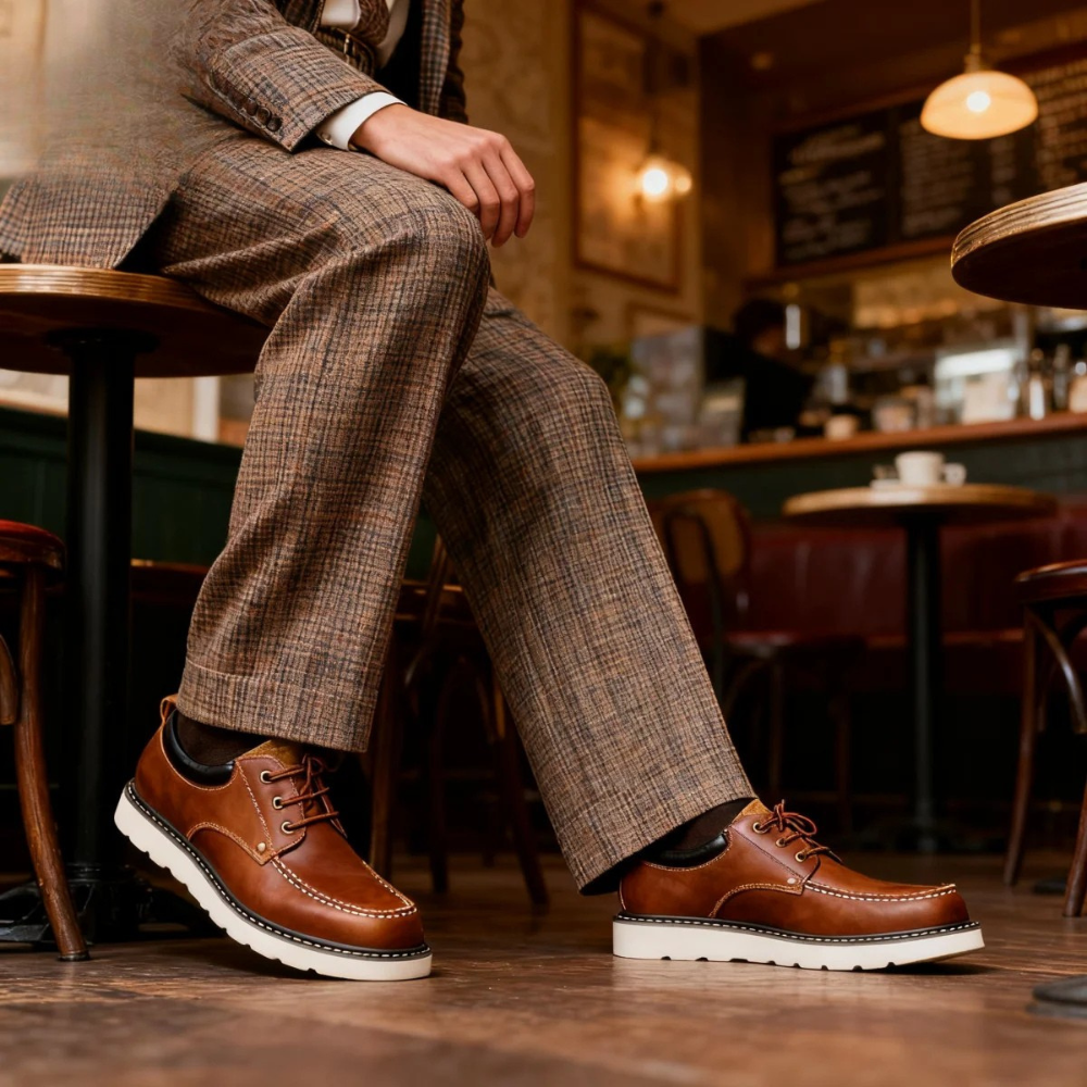 Retro casual leren schoenen