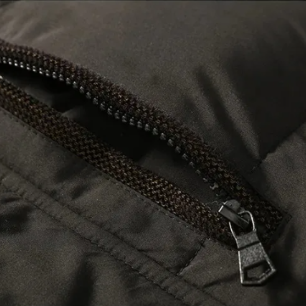 Elegante gewatteerde fleece winterjas