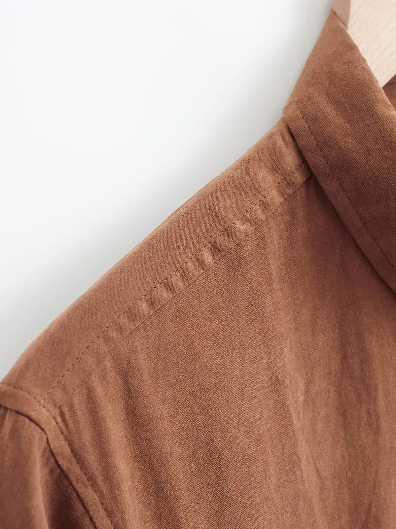 Casual Katoenen Shirt Met Korte Mouwen