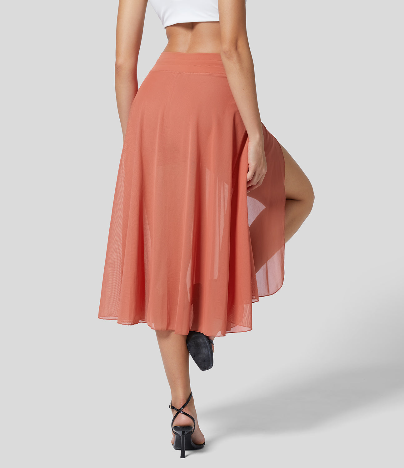 2-in-1 rok met hoge taille