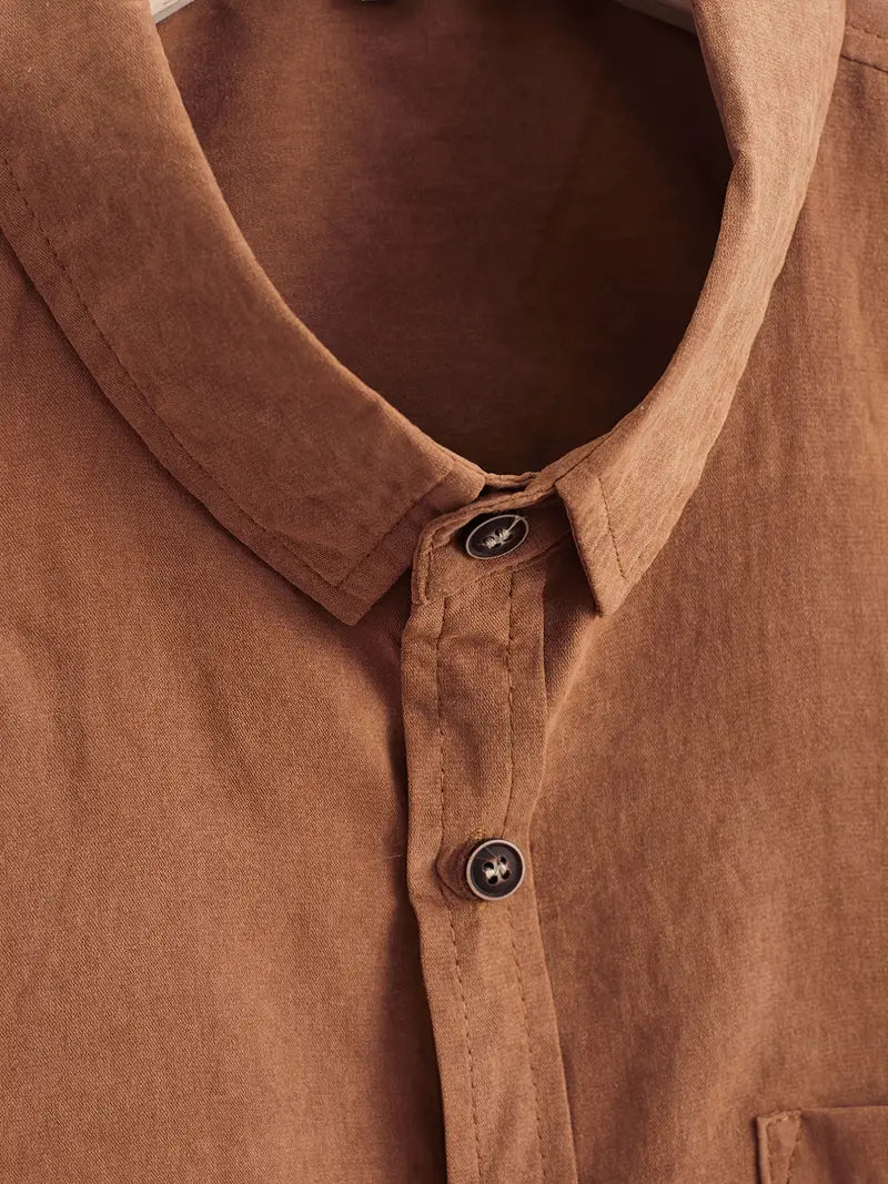 Casual Katoenen Shirt Met Korte Mouwen