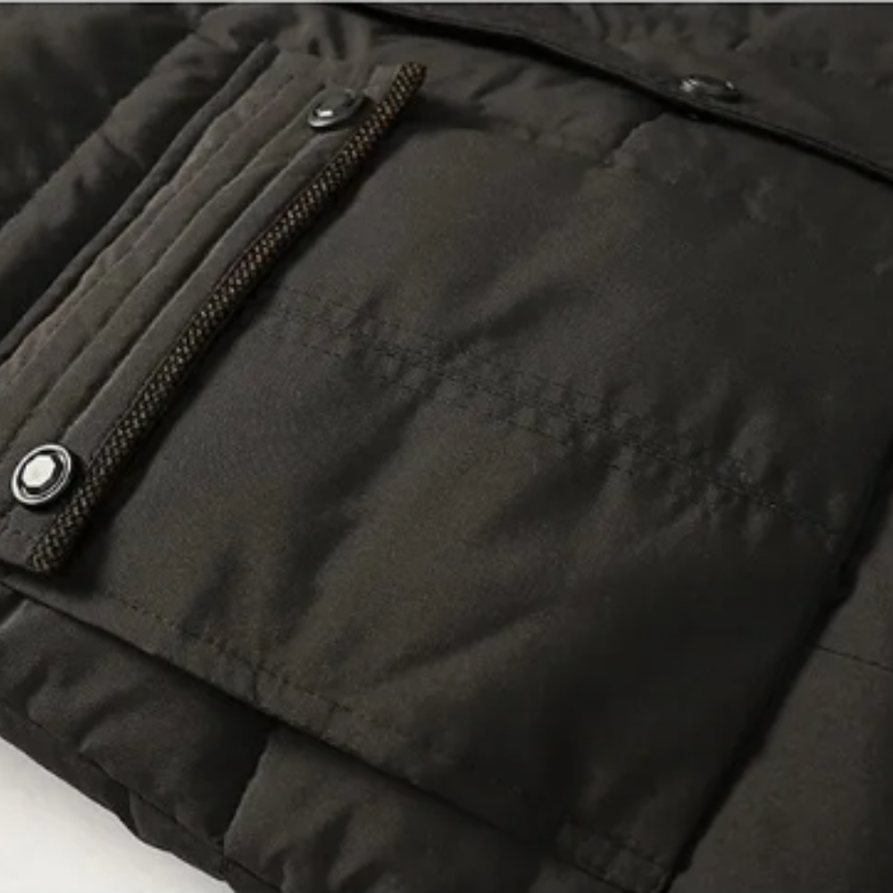 Elegante gewatteerde fleece winterjas