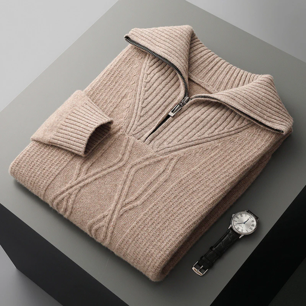 Taranto Merino Wol Zip Sweater