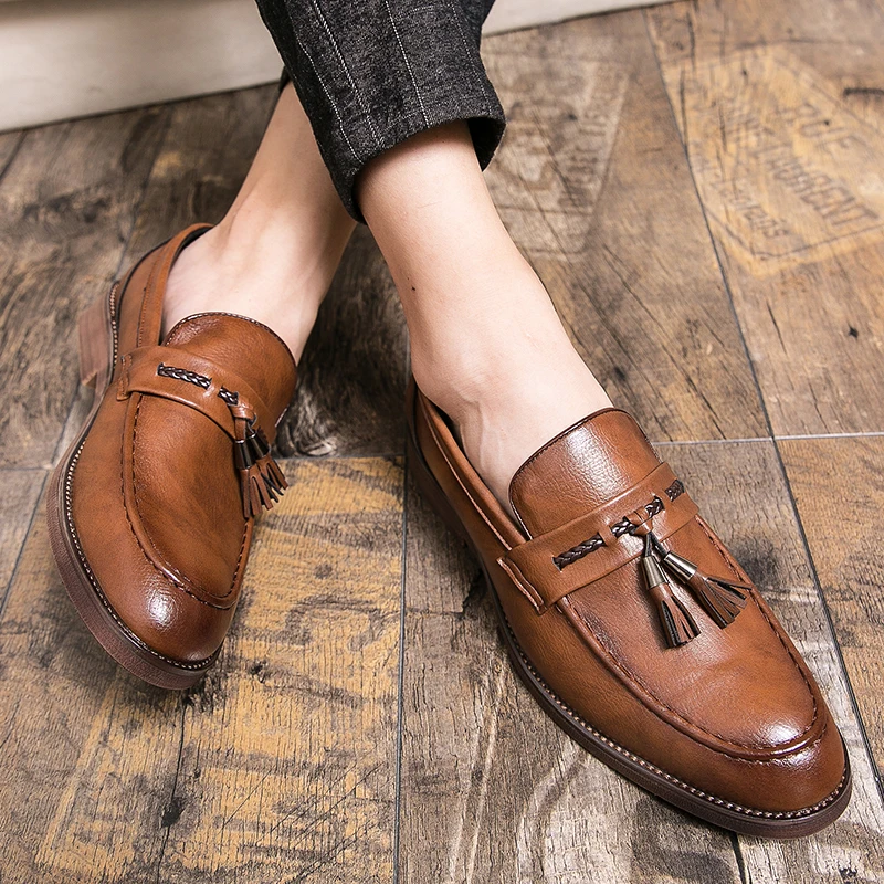 Leren Loafers met kwastjes