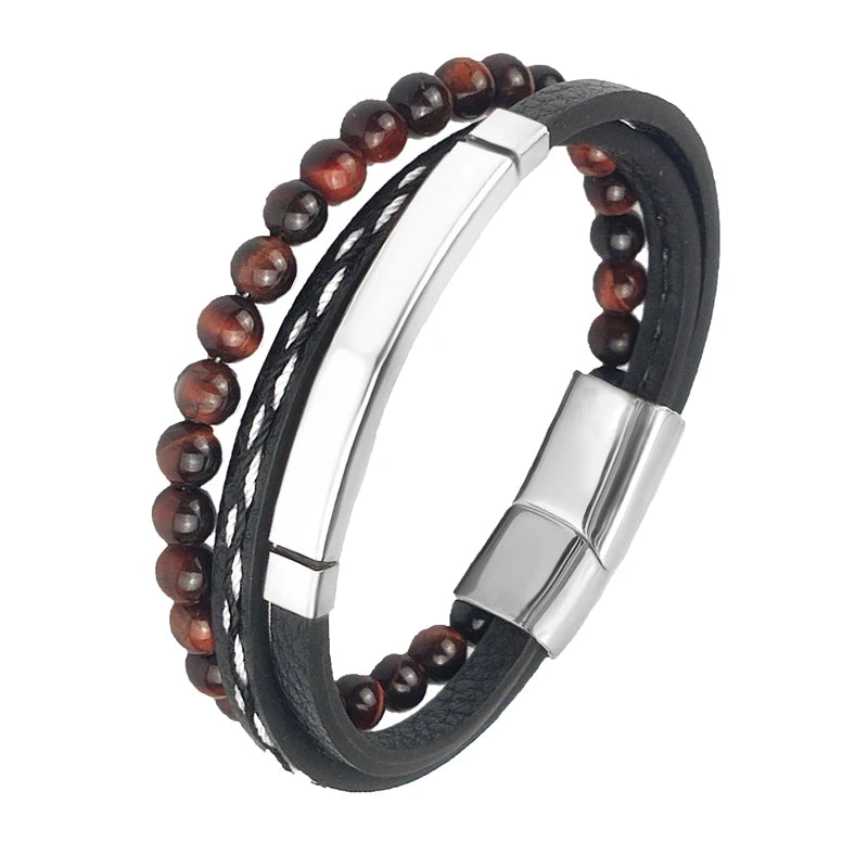 Luxe stalen herenarmband