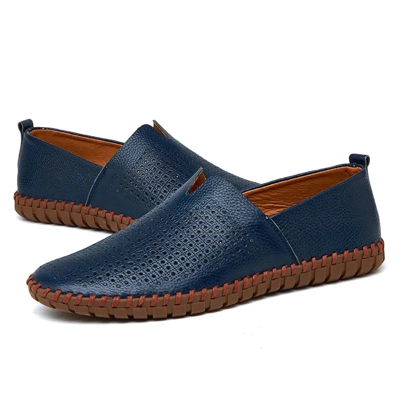 Ademende leren Loafers