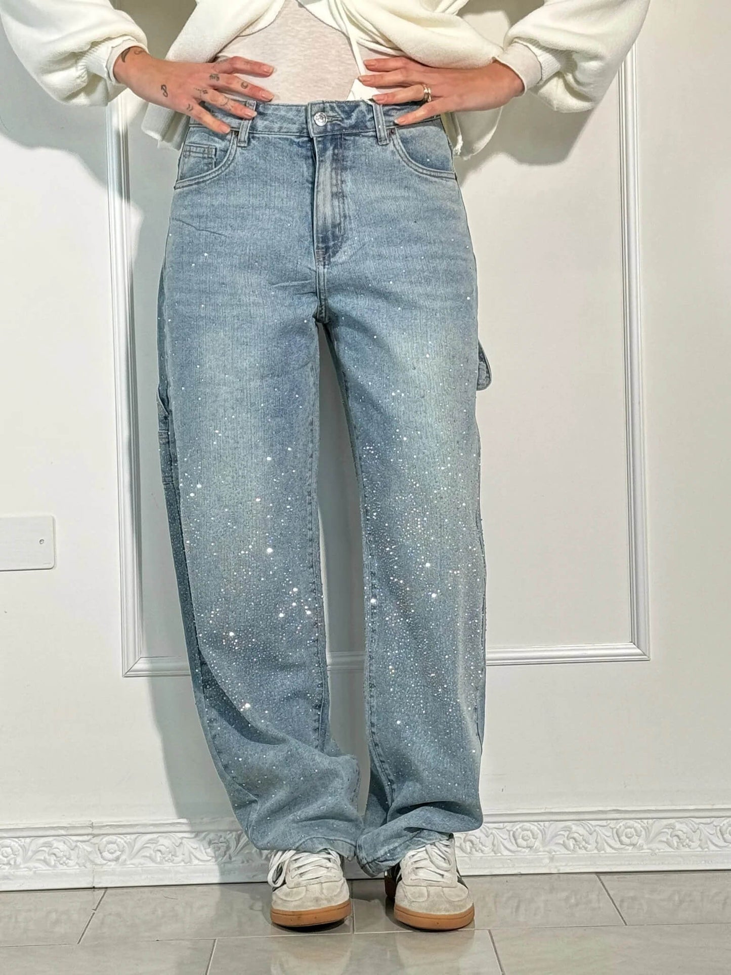 Elegante jeans met glamour