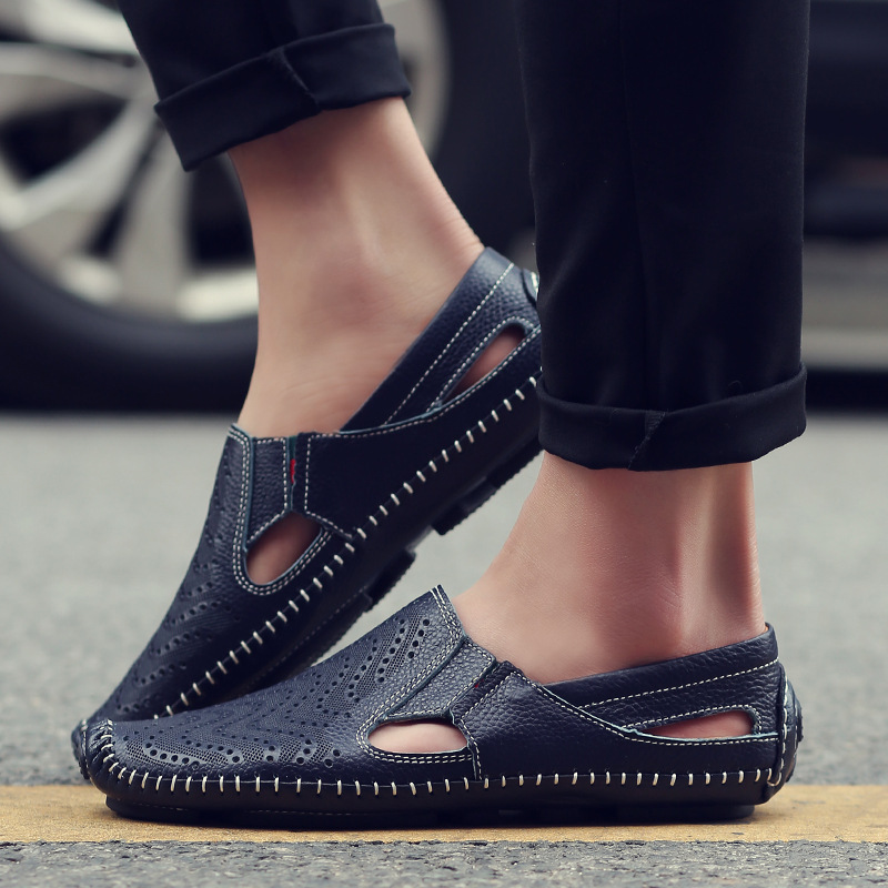 Leren band sandalen
