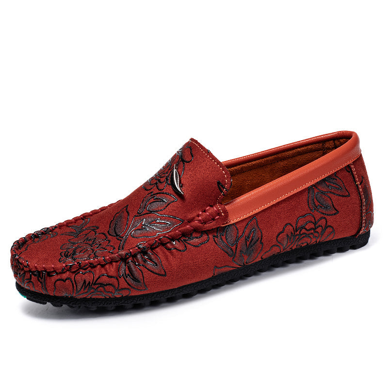 Leren Loafers met bloemen
