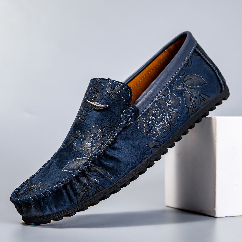 Leren Loafers met bloemen
