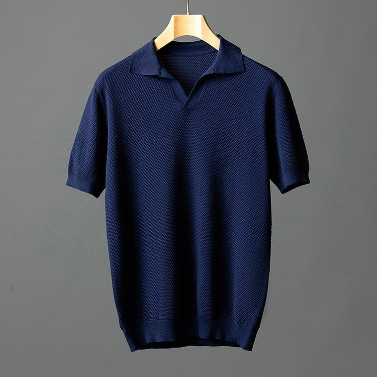 Elegant gebreid poloshirt van katoen