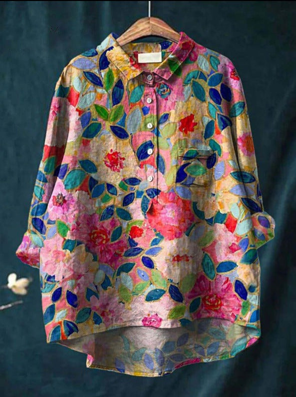 Elegante bloemenblouse