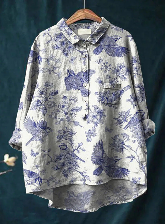 Elegante bloemenblouse