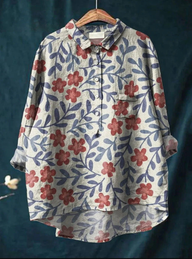 Elegante bloemenblouse