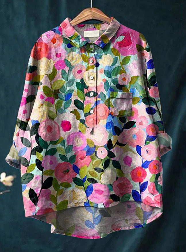Elegante bloemenblouse