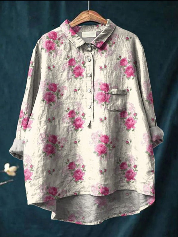 Elegante bloemenblouse