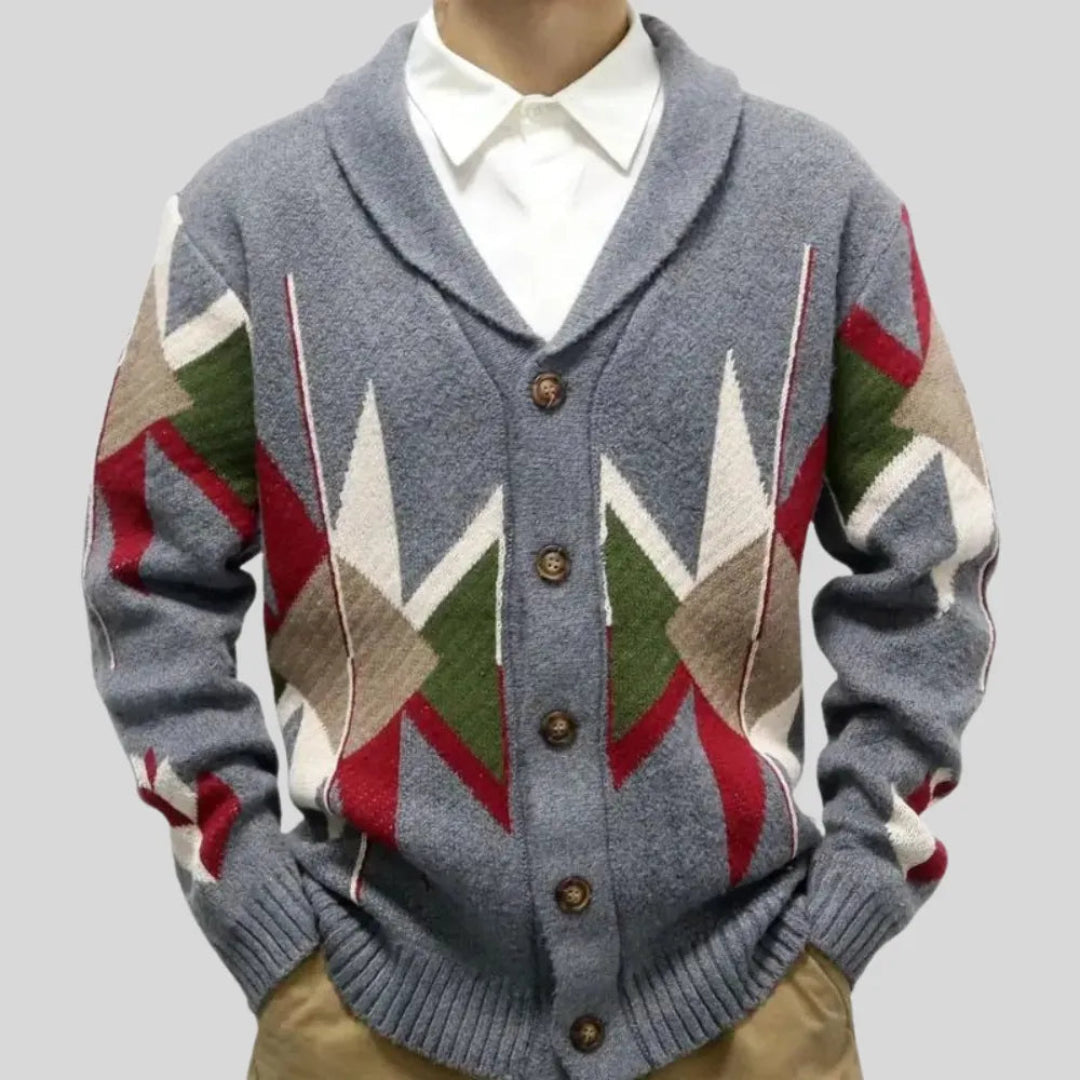 Jacquard wollen vest