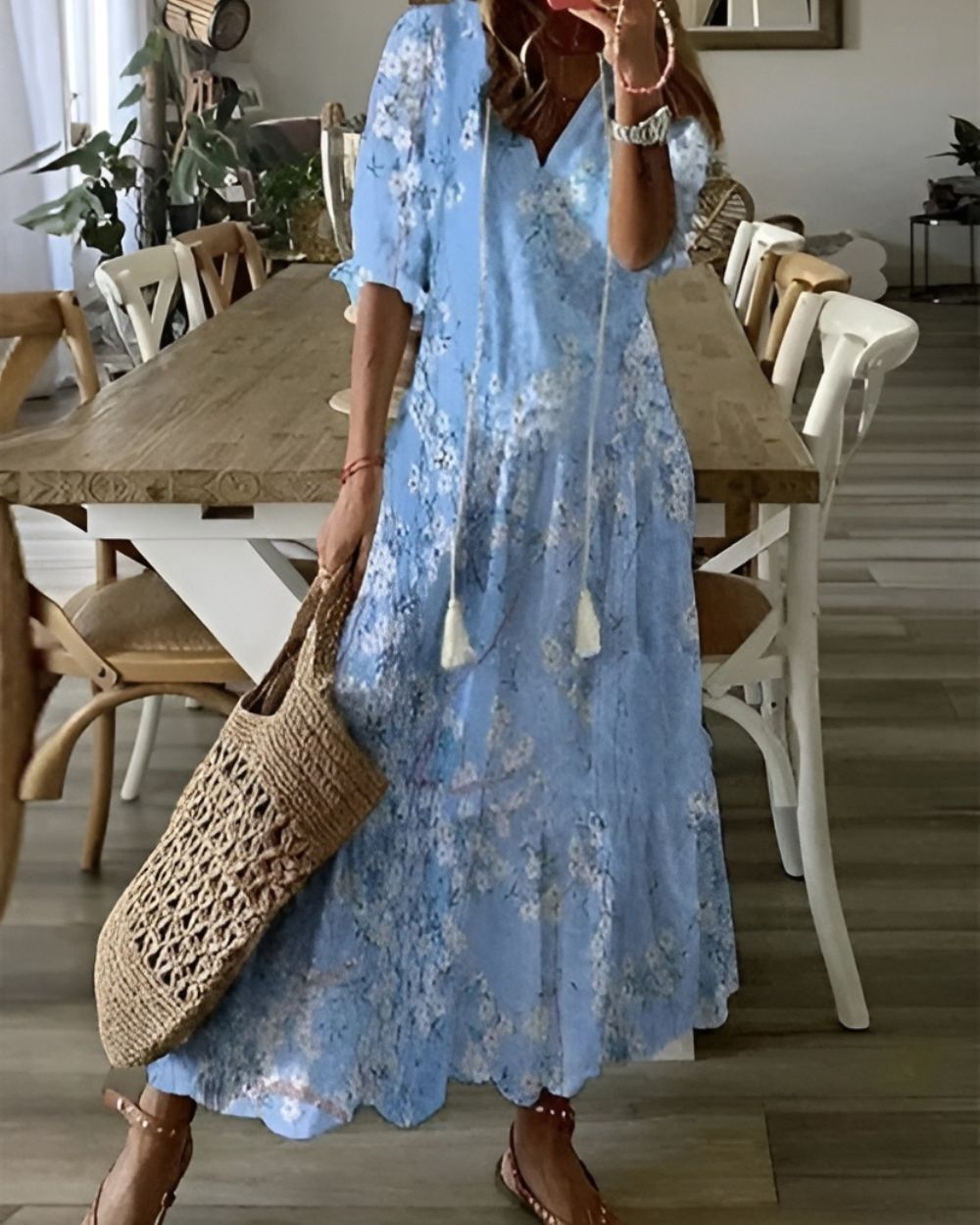 Elegante lange boho jurk