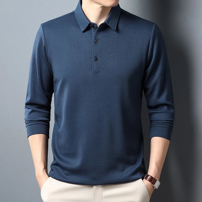 Elegant poloshirt met lange mouwen