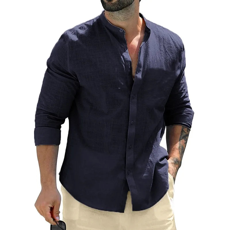 Linnen herenoverhemd
