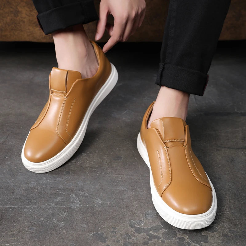 Casual leren instapschoenen