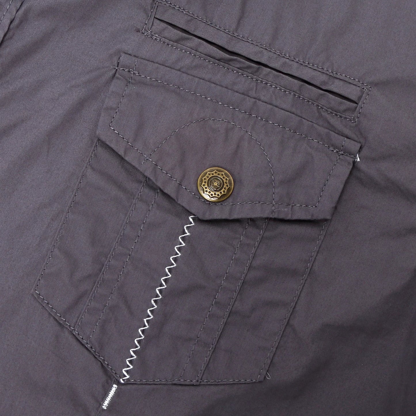 Katoenen Cargo Shirt met Korte Mouwen