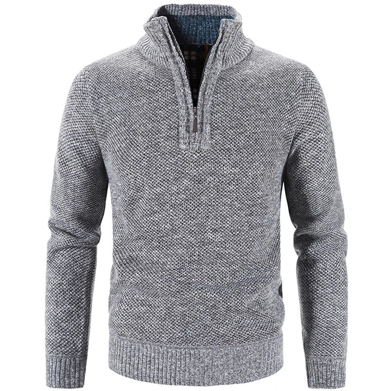 Elegante dikke fleece trui met ritssluiting