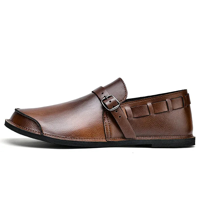 Leren Loafers met gesp