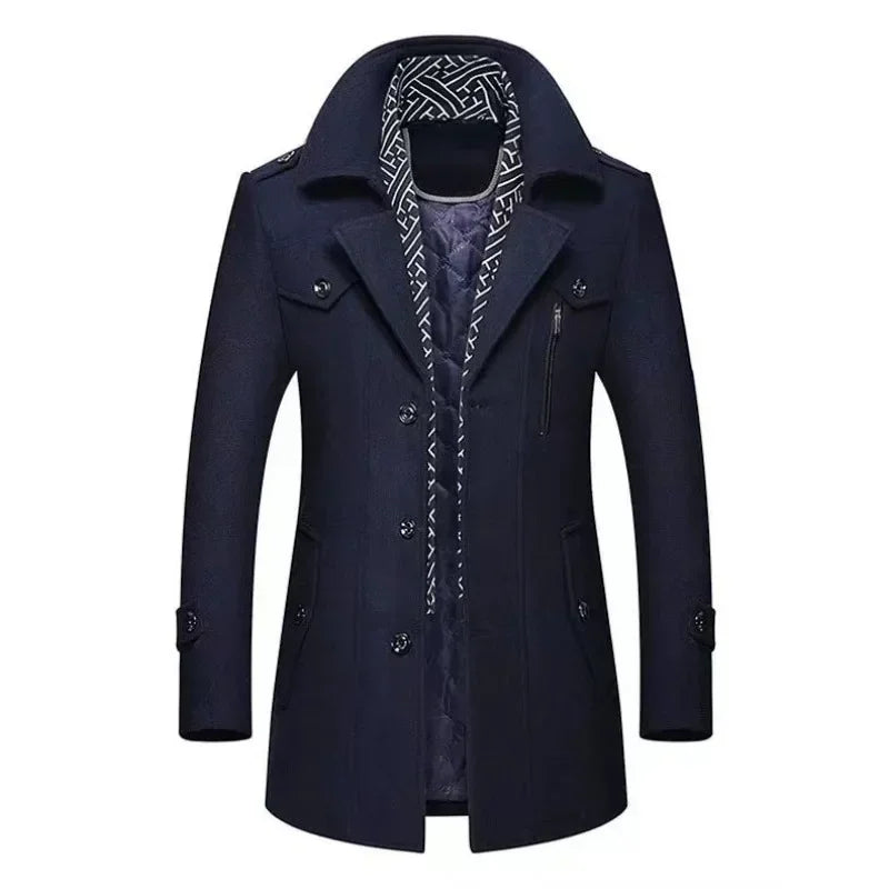 Elegante wollen trenchcoat
