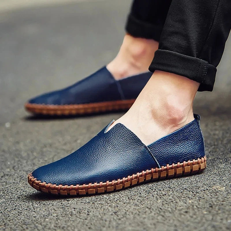 Ademende leren Loafers