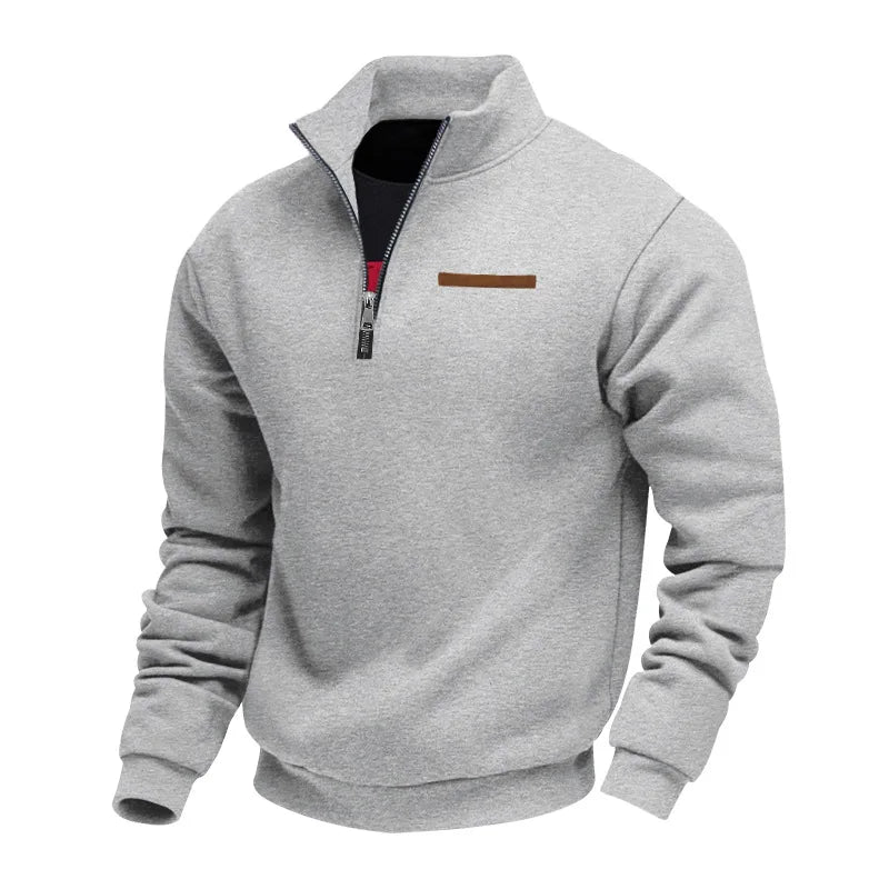 Casual fleece trui met rits