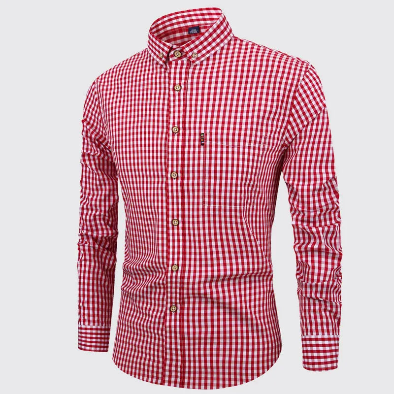 Elegant geruit katoenen overhemd