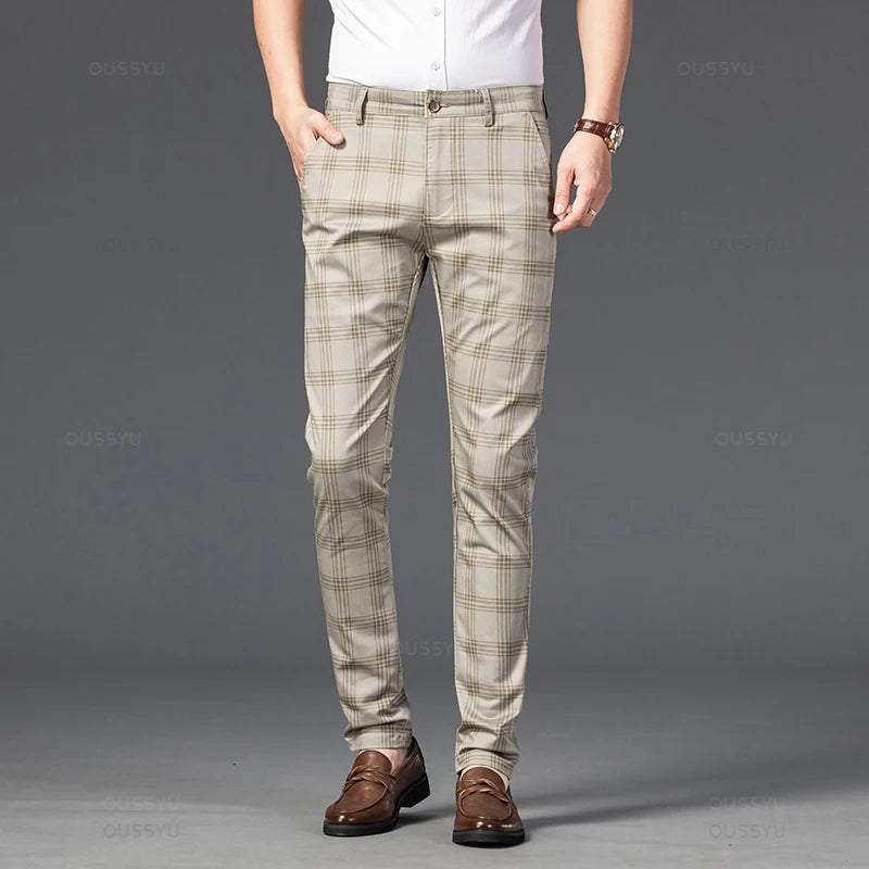 Elegante geruite broek