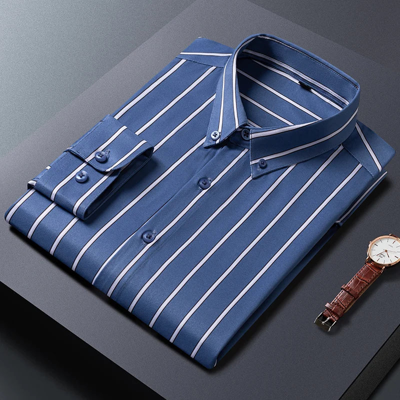Elegant gestreept herenoverhemd