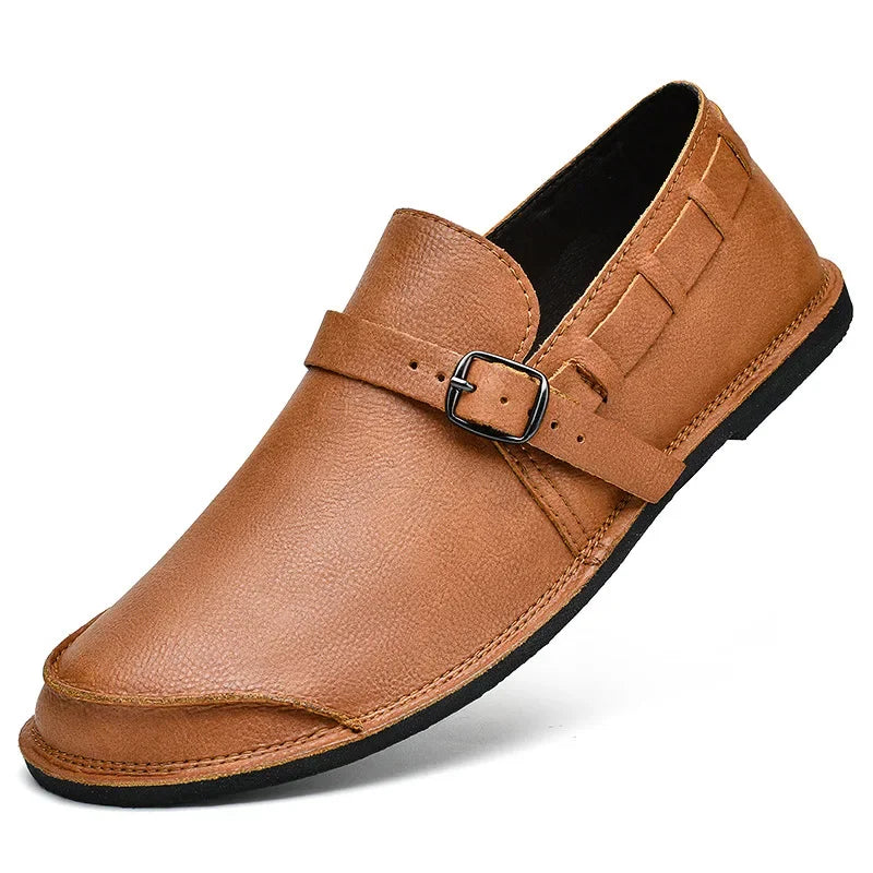 Leren Loafers met gesp