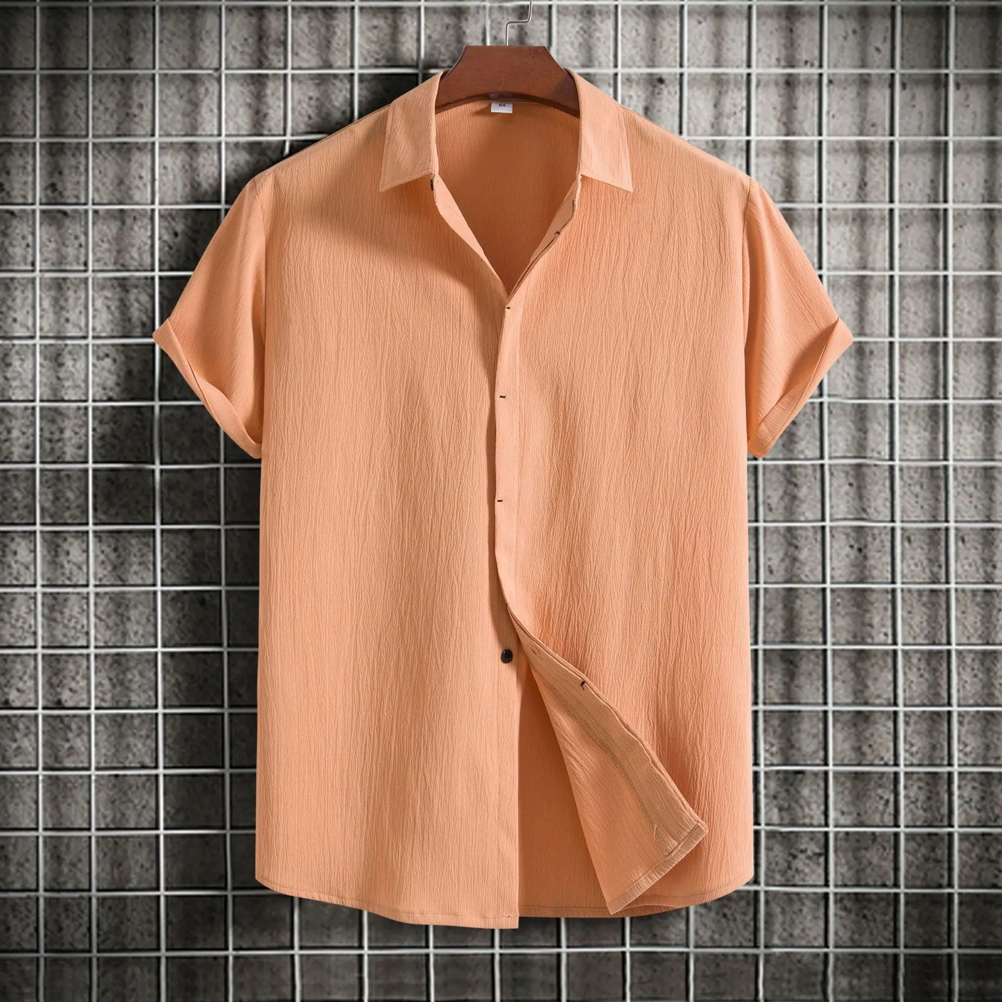 Katoen Linnen Shirt Korte Mouwen