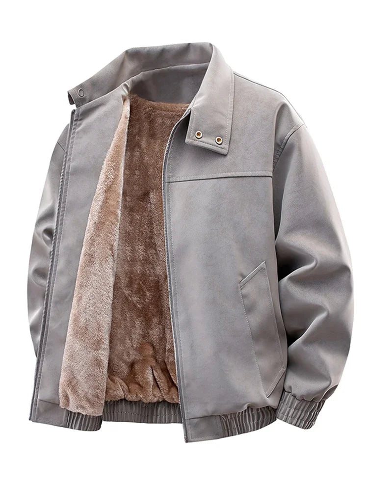 Retro fleece gevoerde jas