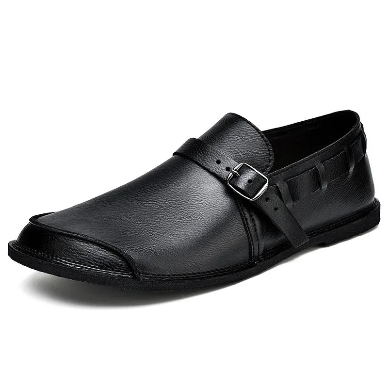 Leren Loafers met gesp