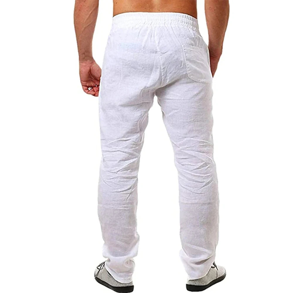 Ademende linnen broek