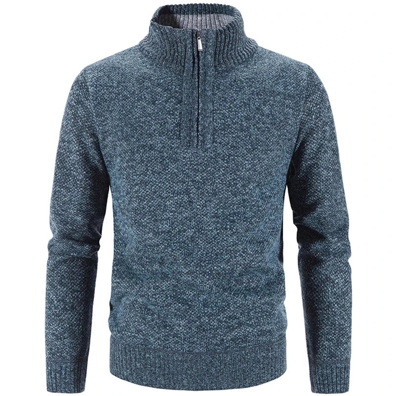 Elegante dikke fleece trui met ritssluiting