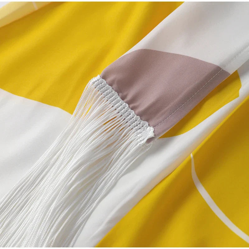 Elegante kleurrijke jurk