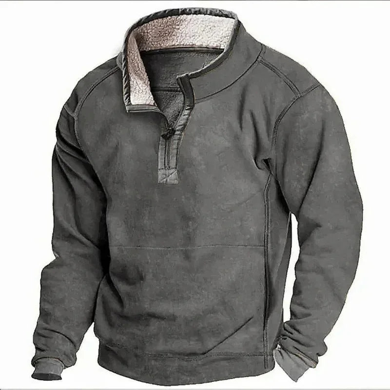 Sweater met fleece rits
