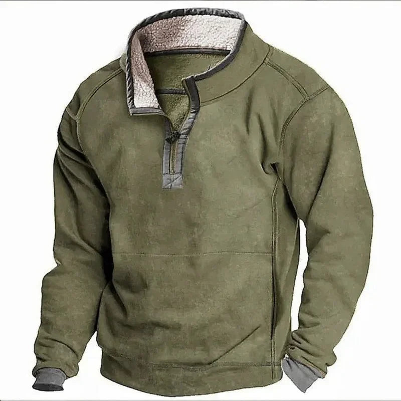 Sweater met fleece rits