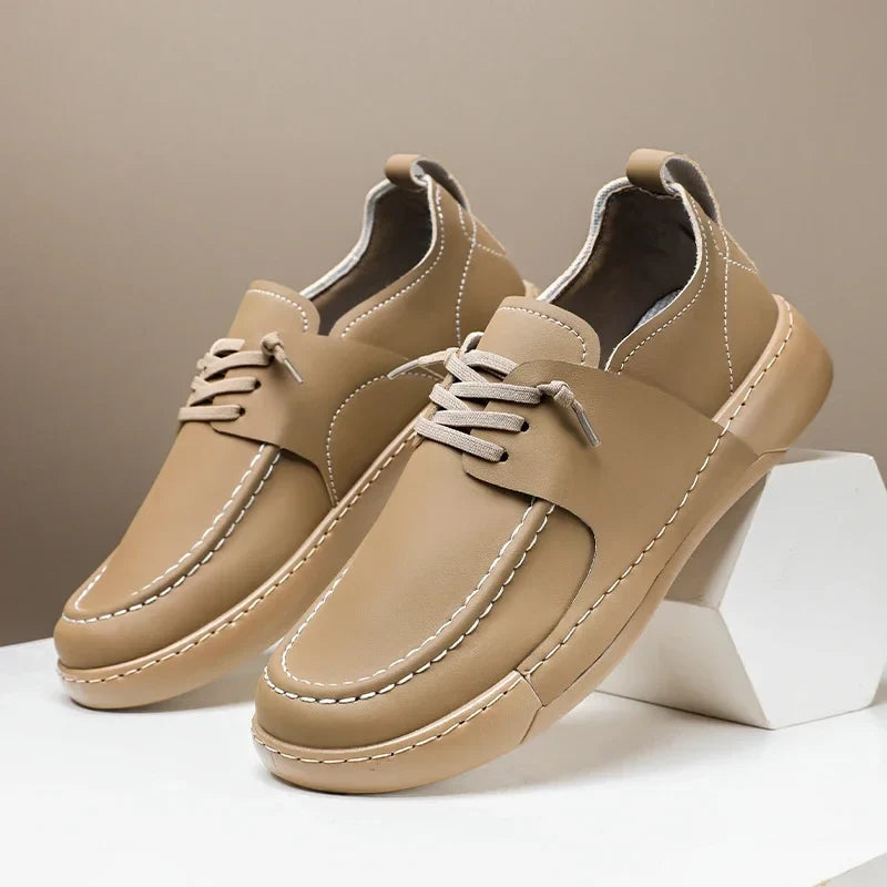 Klassieke Italiaanse Leren Sneakers