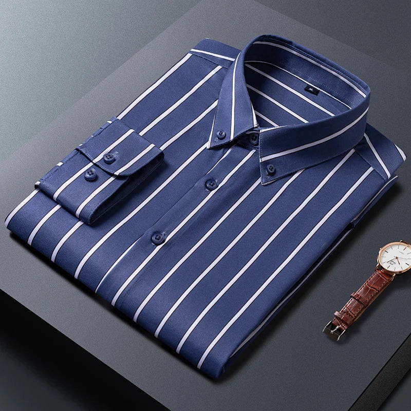 Elegant gestreept herenoverhemd